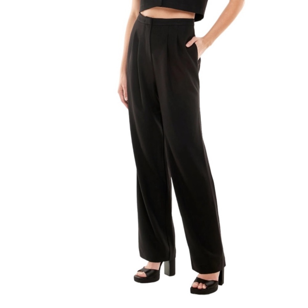 Wayf NWOT Hatty High Waist Black Trousers